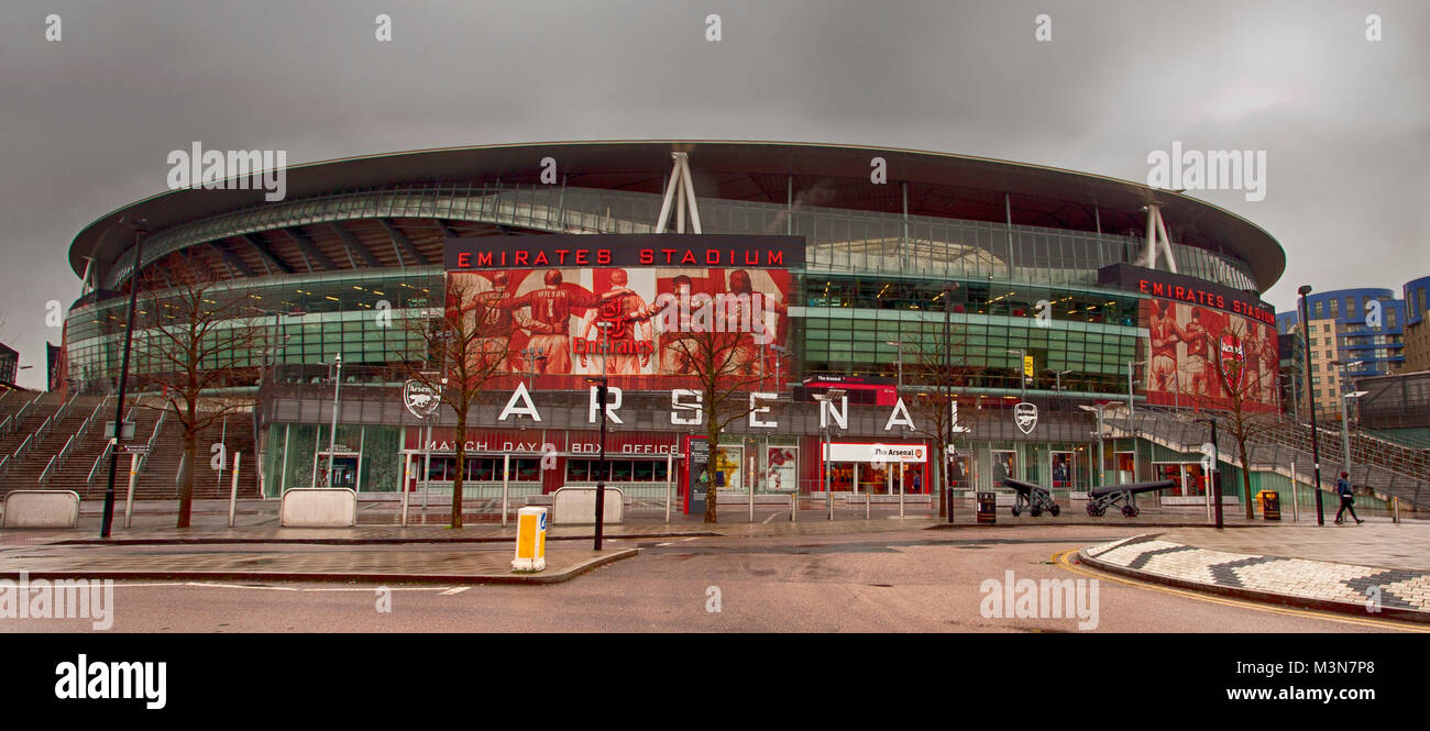 Estadio de fútbol del Arsenal Emirates , Londres, Inglaterra, Reino Unido. Crédito: Pargo Londres Foto de stock