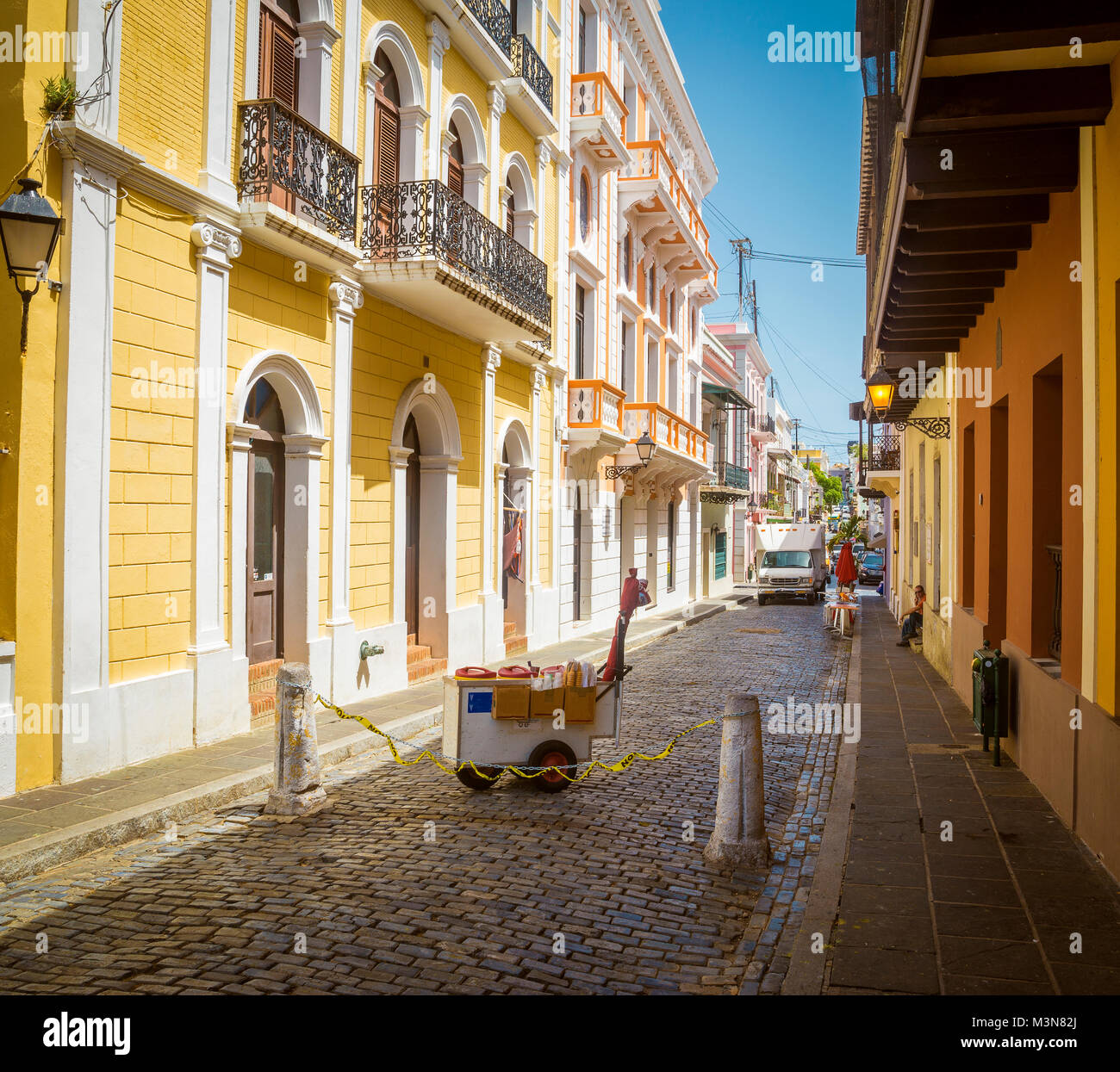 Calle en el Viejo San Juan, Puerto Rico Fotografía de stock Alamy