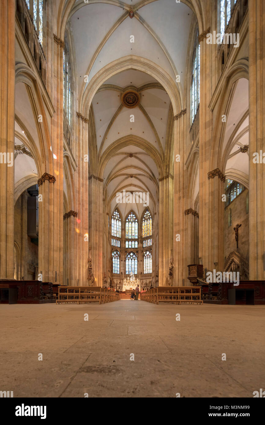 La catedral de Ratisbona (Dom San Pedro o Regensburger Dom), Baviera, Alemania, Foto de stock