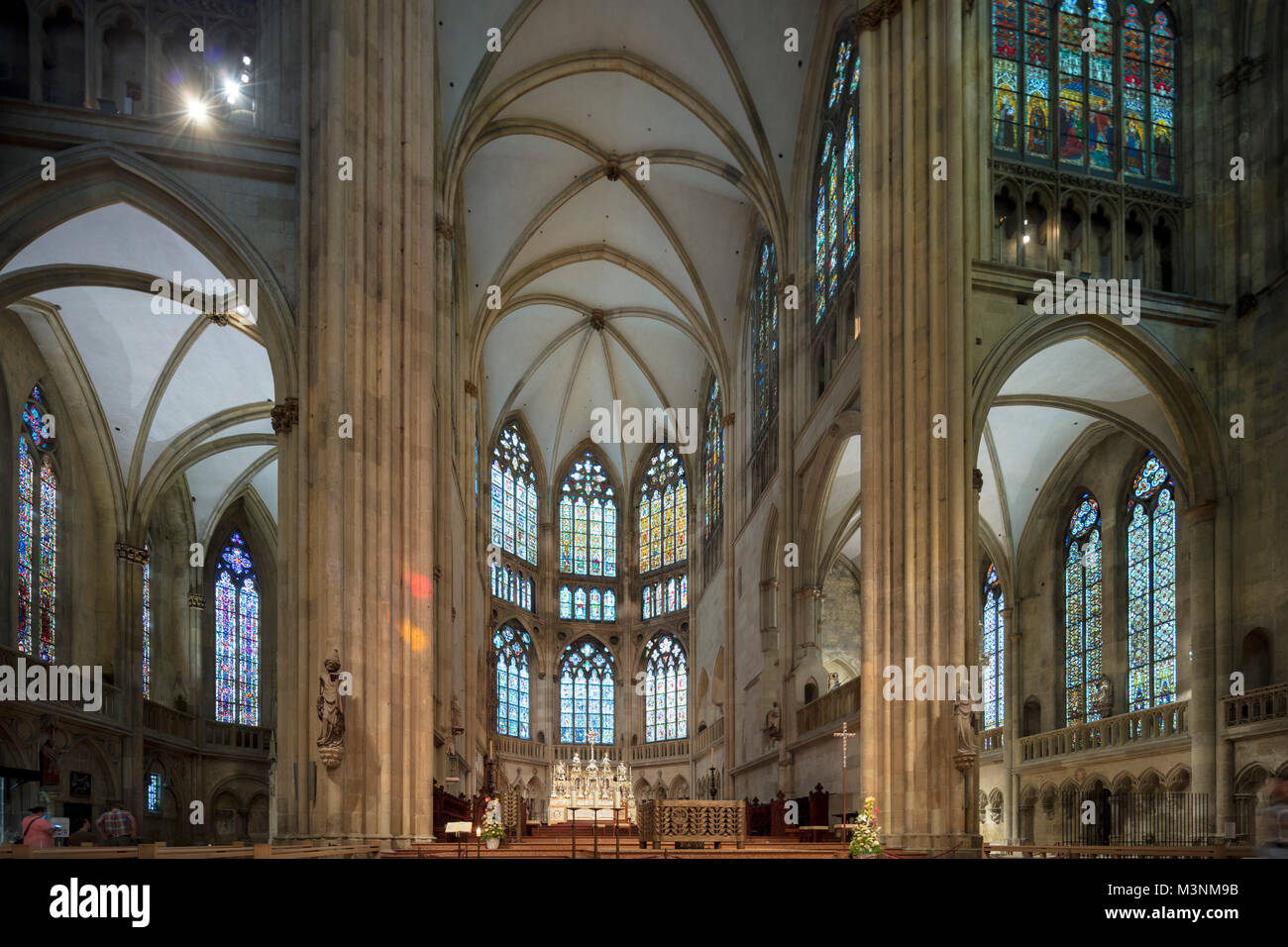 La catedral de Ratisbona (Dom San Pedro o Regensburger Dom), Baviera, Alemania, Foto de stock