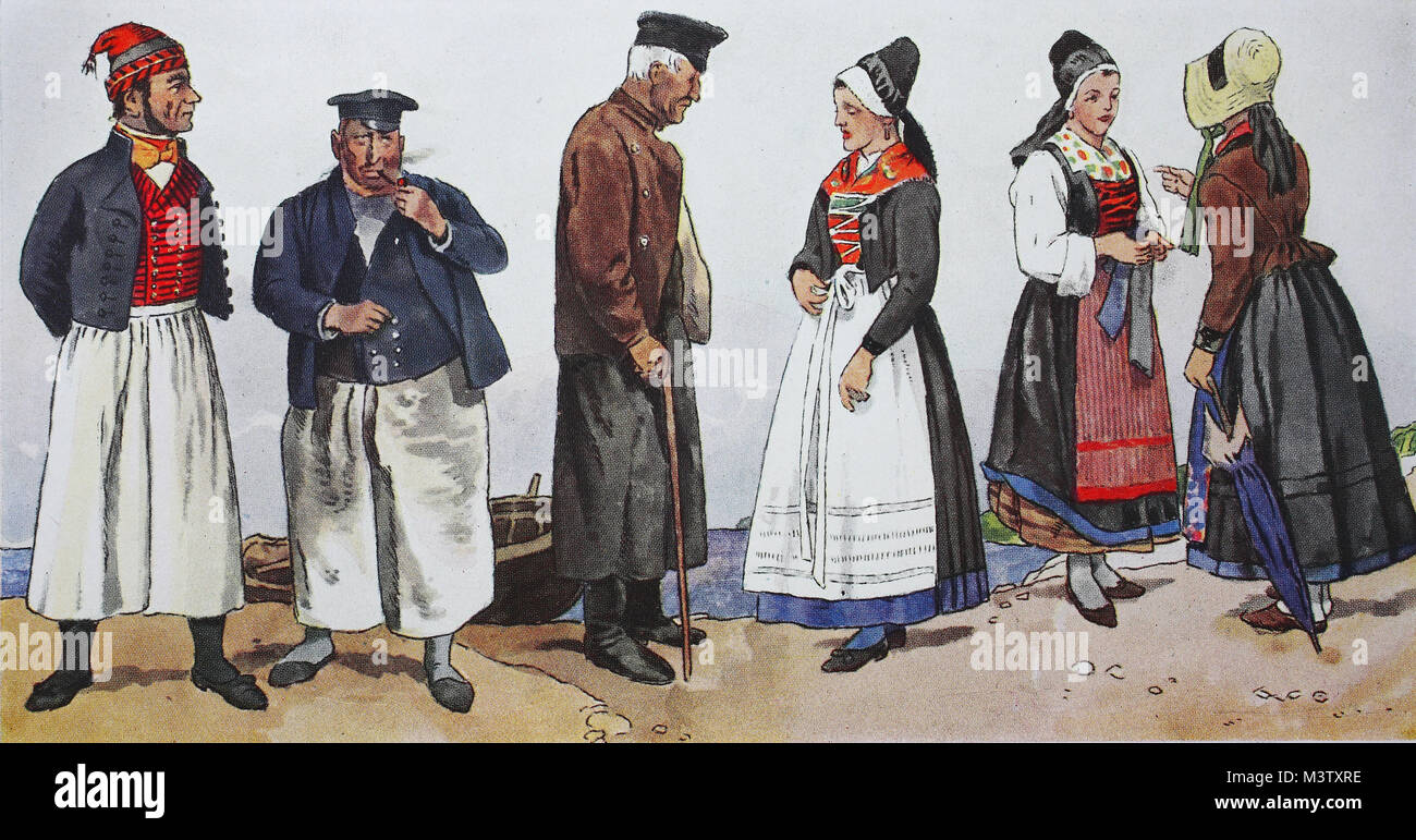 Sitio de Previs Empeorando auditoría En Alemania, la moda, la ropa, los trajes de Pomerania Occidental alrededor  del siglo XIX, los trajes de los pescadores y las mujeres de Moenchgut  Fisher, en la isla de Ruegen, mejor