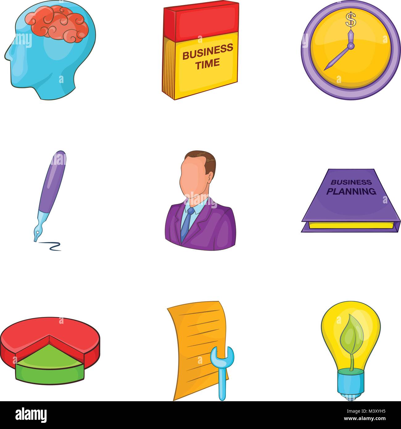 Desarrollo Personal, conjunto de iconos de estilo de dibujos animados  Imagen Vector de stock - Alamy