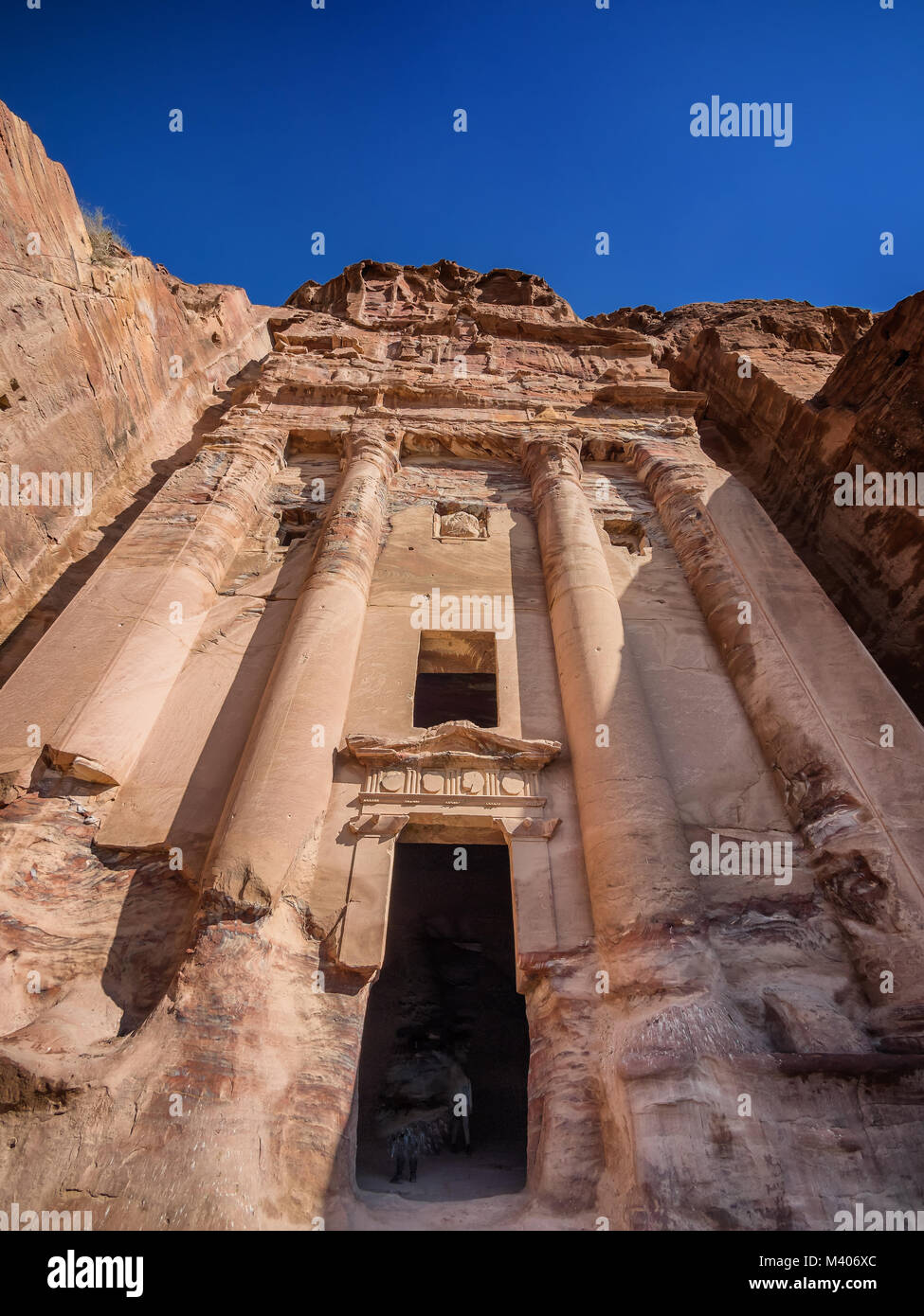 Templo de la ciudad perdida de Petra, Jordania Foto de stock