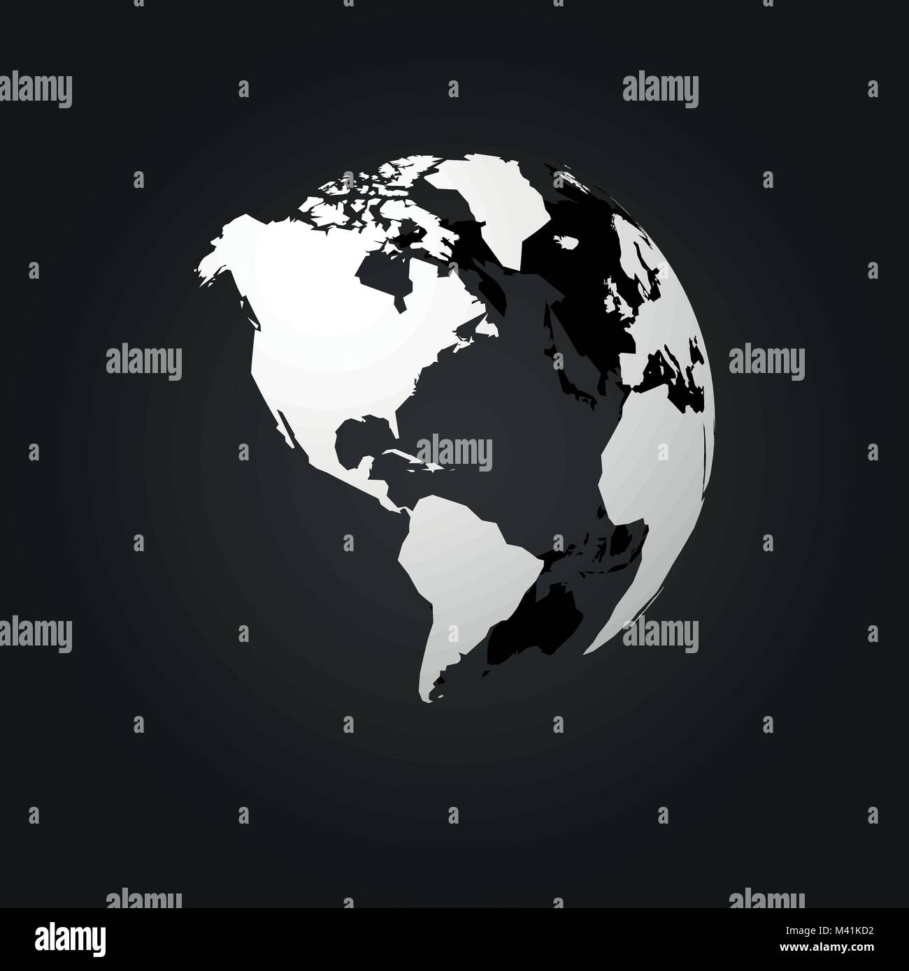 Mundo Global, norte, centro y sur América Ilustración del Vector