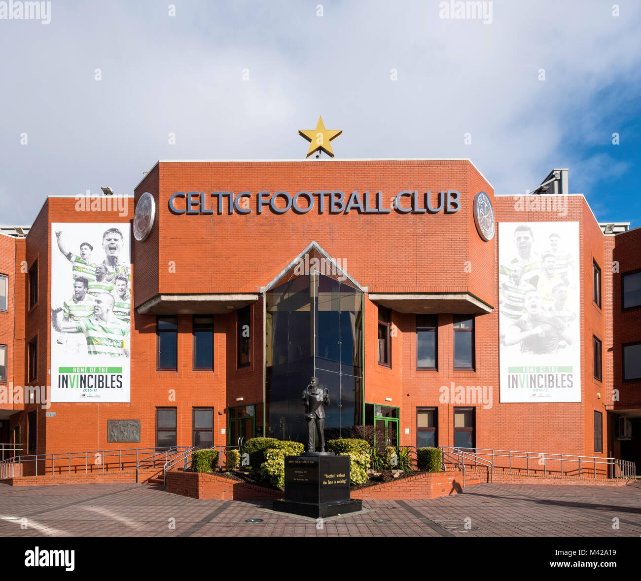 Celtic Park inicio de Celtic Football Club de Parkhead, Glasgow, Escocia, Reino Unido Foto de stock