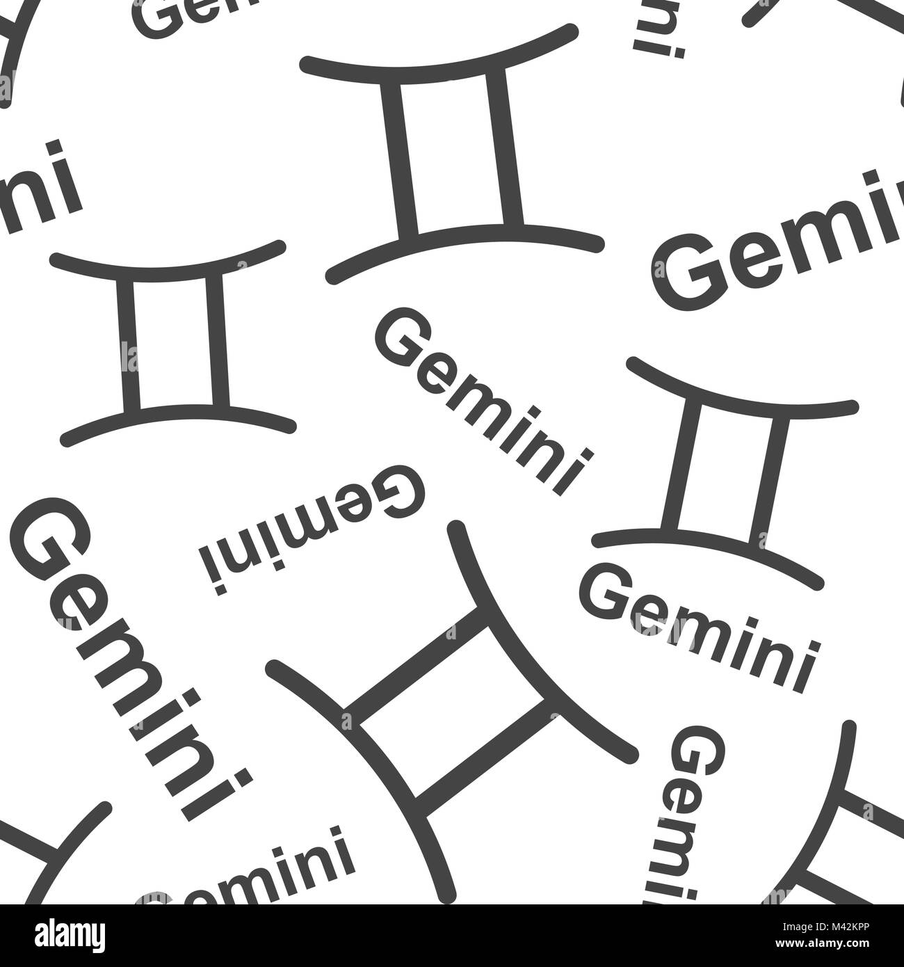Géminis signo del zodíaco de trama de fondo sin fisuras. Apartamento de