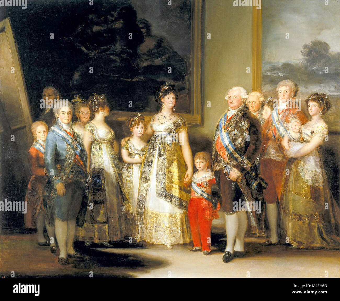 Francisco de Goya, Carlos IV de España y su familia, 1800 Foto de stock