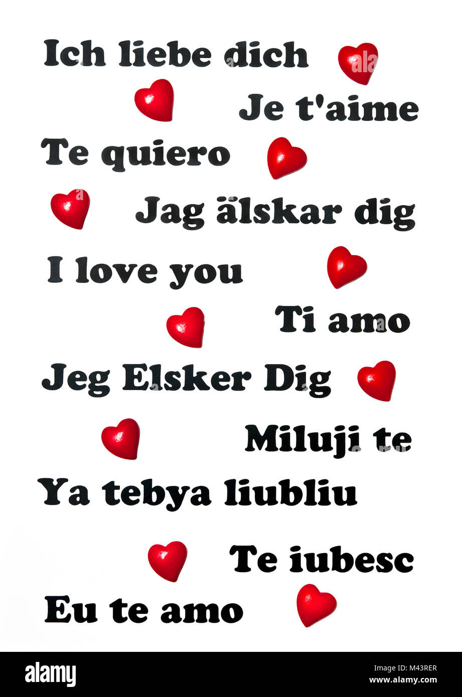Te amo en varios idiomas del mundo Fotografía de stock Alamy