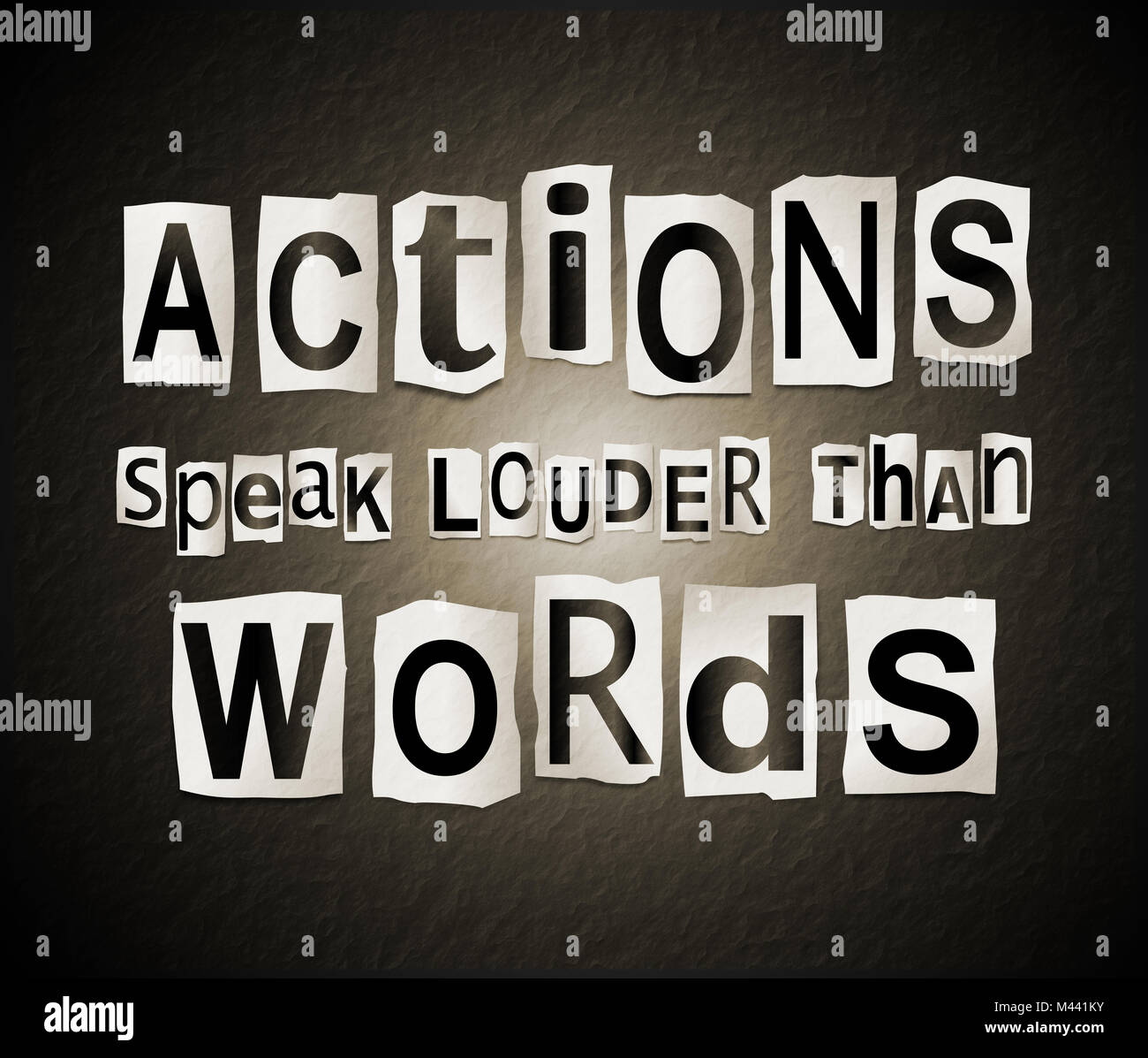 Ilustración 3d representa un conjunto de recorte letras impresas