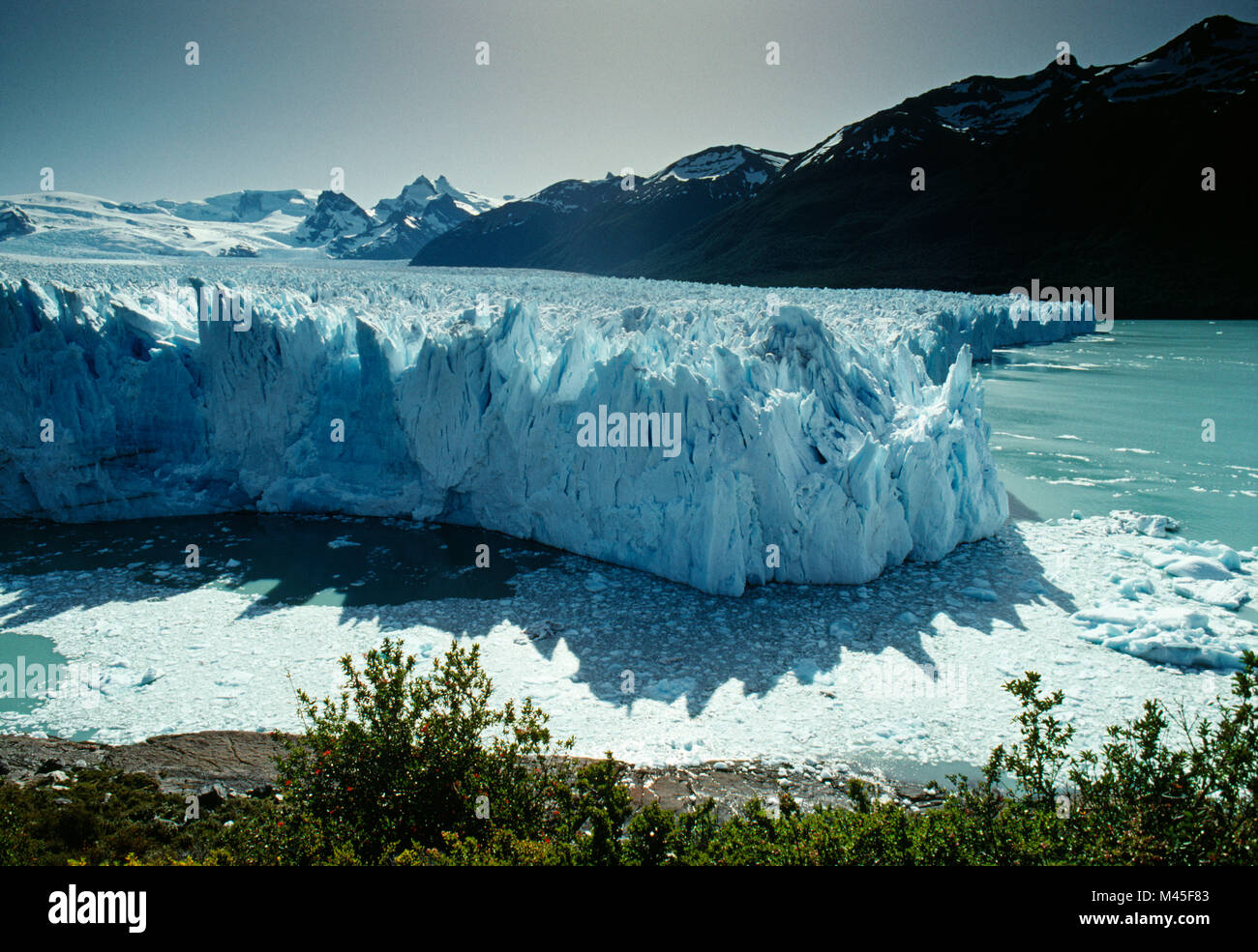 Argentina. Cerca de El Calafate. Patagonia. Cordillera de Los Andes. El Glaciar Perito Moreno. Foto de stock