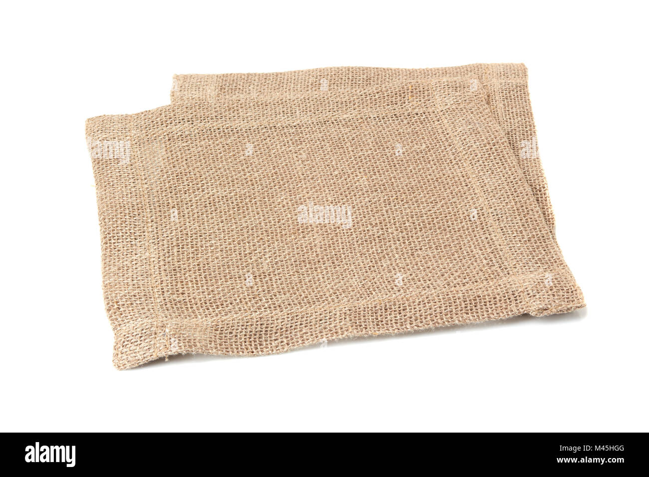 Dos servilletas de lino en blanco Foto de stock