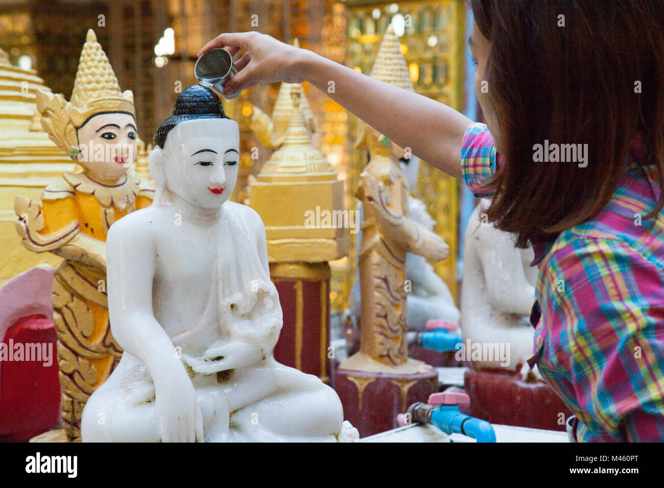 Mandalay Hill Pagoda Sutaungpyei Myanmar Foto de stock