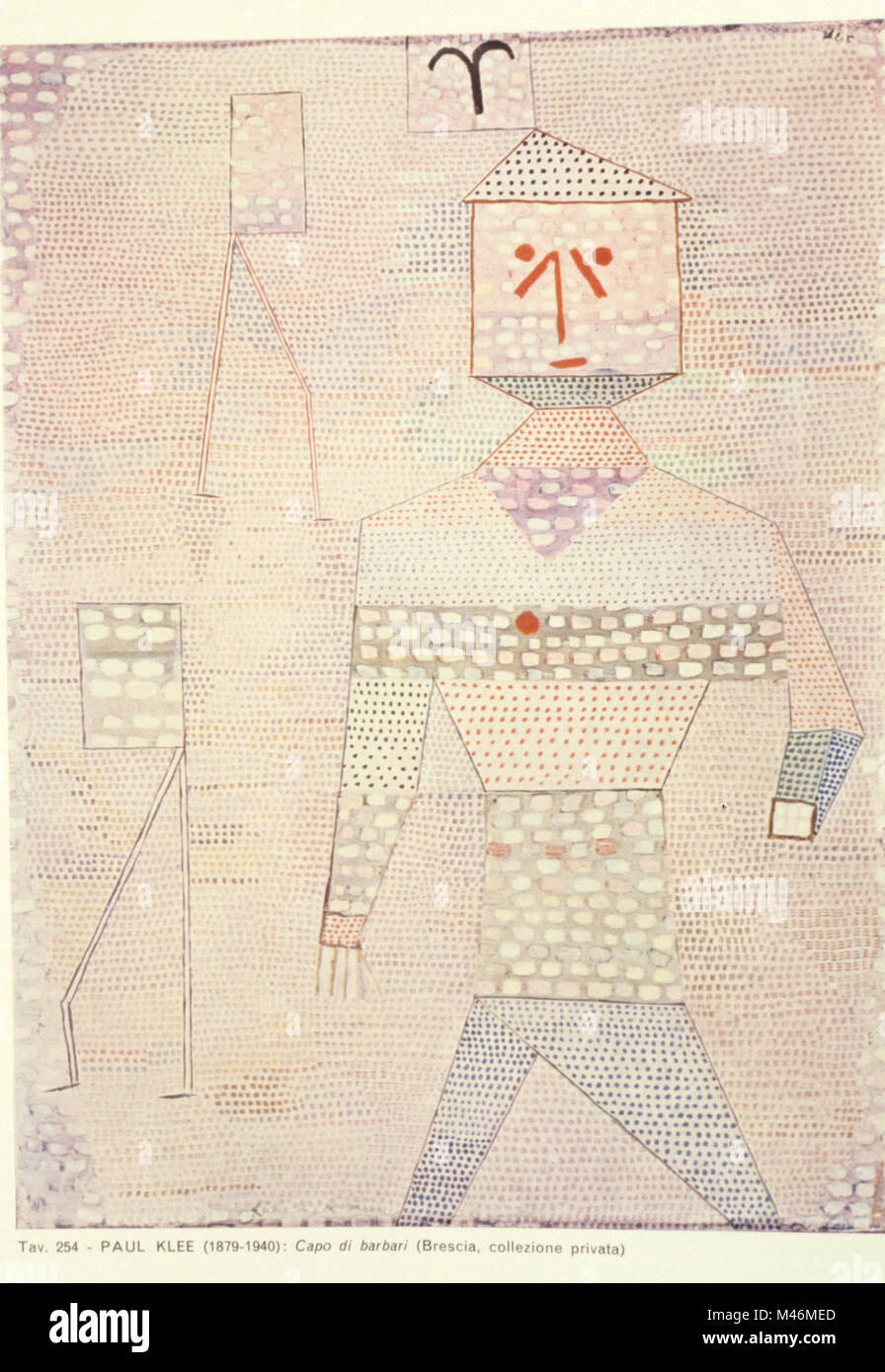 General a cargo de los bárbaros, Paul Klee, 1932 Foto de stock