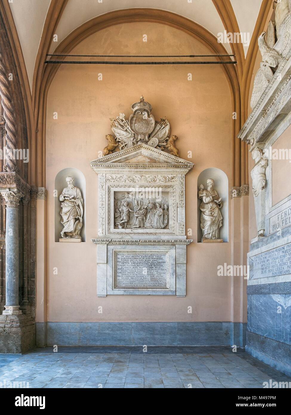 Interiér Catedral de Palermo, Sicilia, Itálie Foto de stock