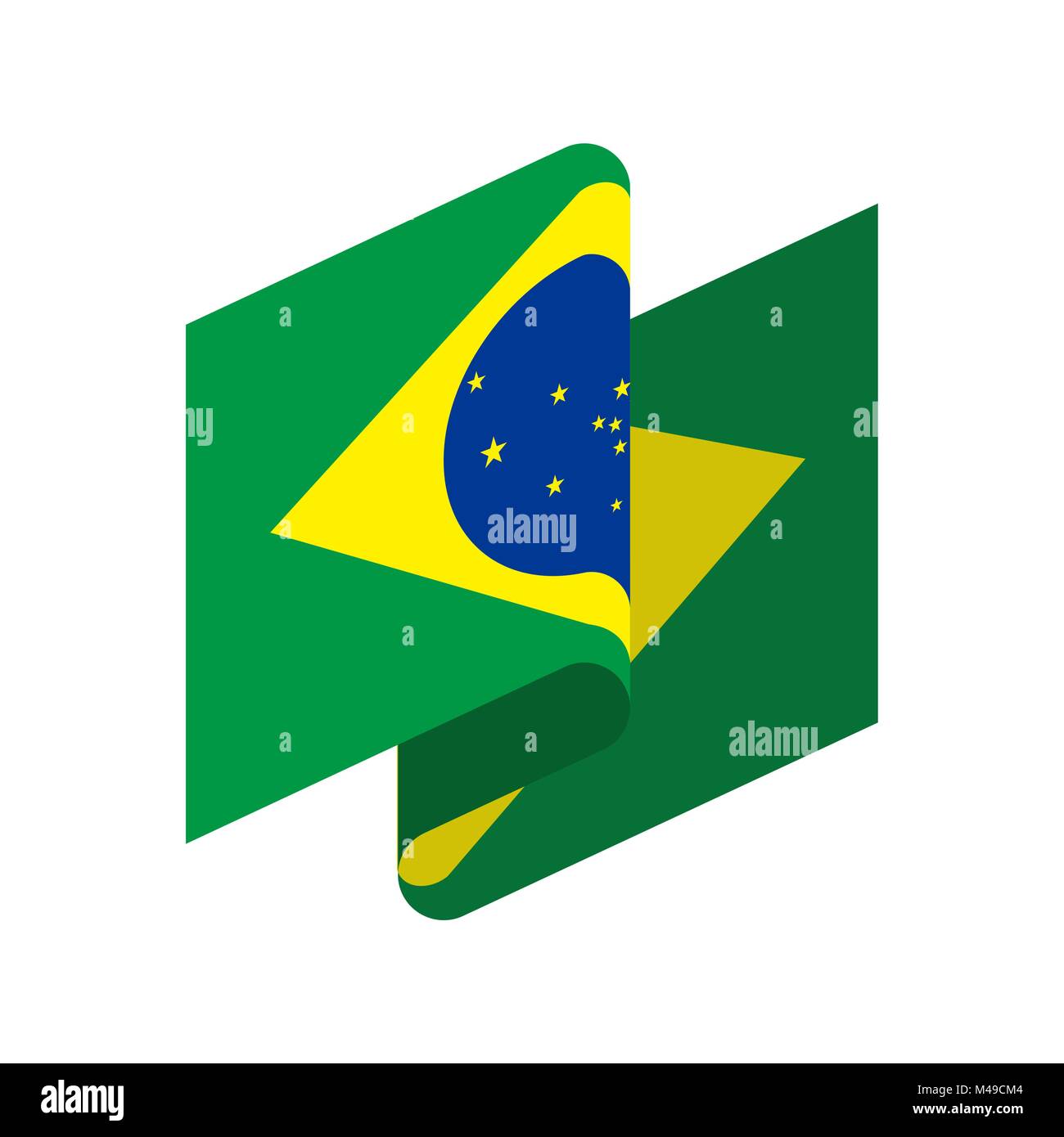 Bandera de Brasil aislados. Cinta brasileña banner. símbolo estatal Imagen  Vector de stock - Alamy