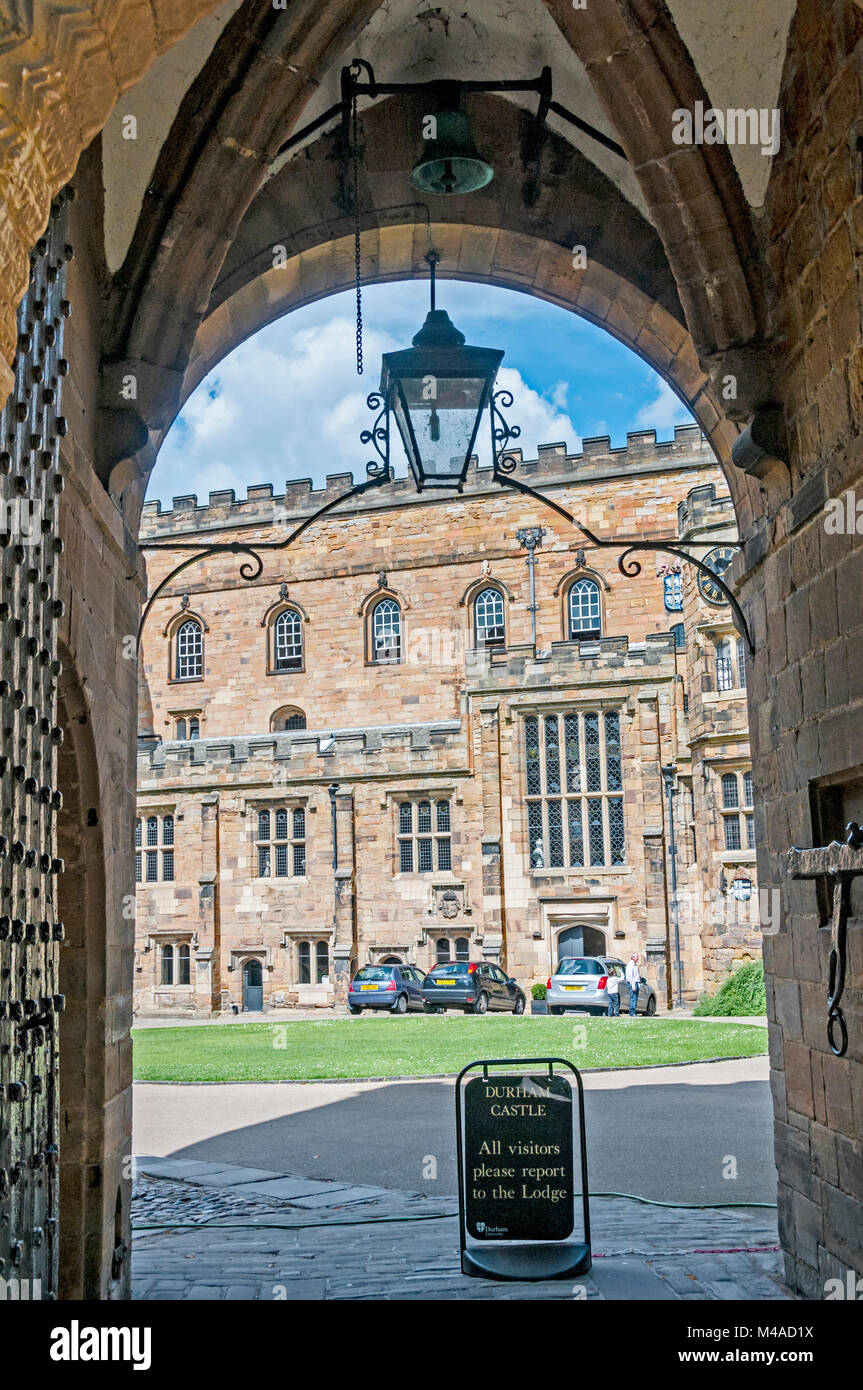 Universidad de Durham, situado en el castillo, cerca de la catedral; la tercera universidad más antigua de Inglaterra, Foto de stock