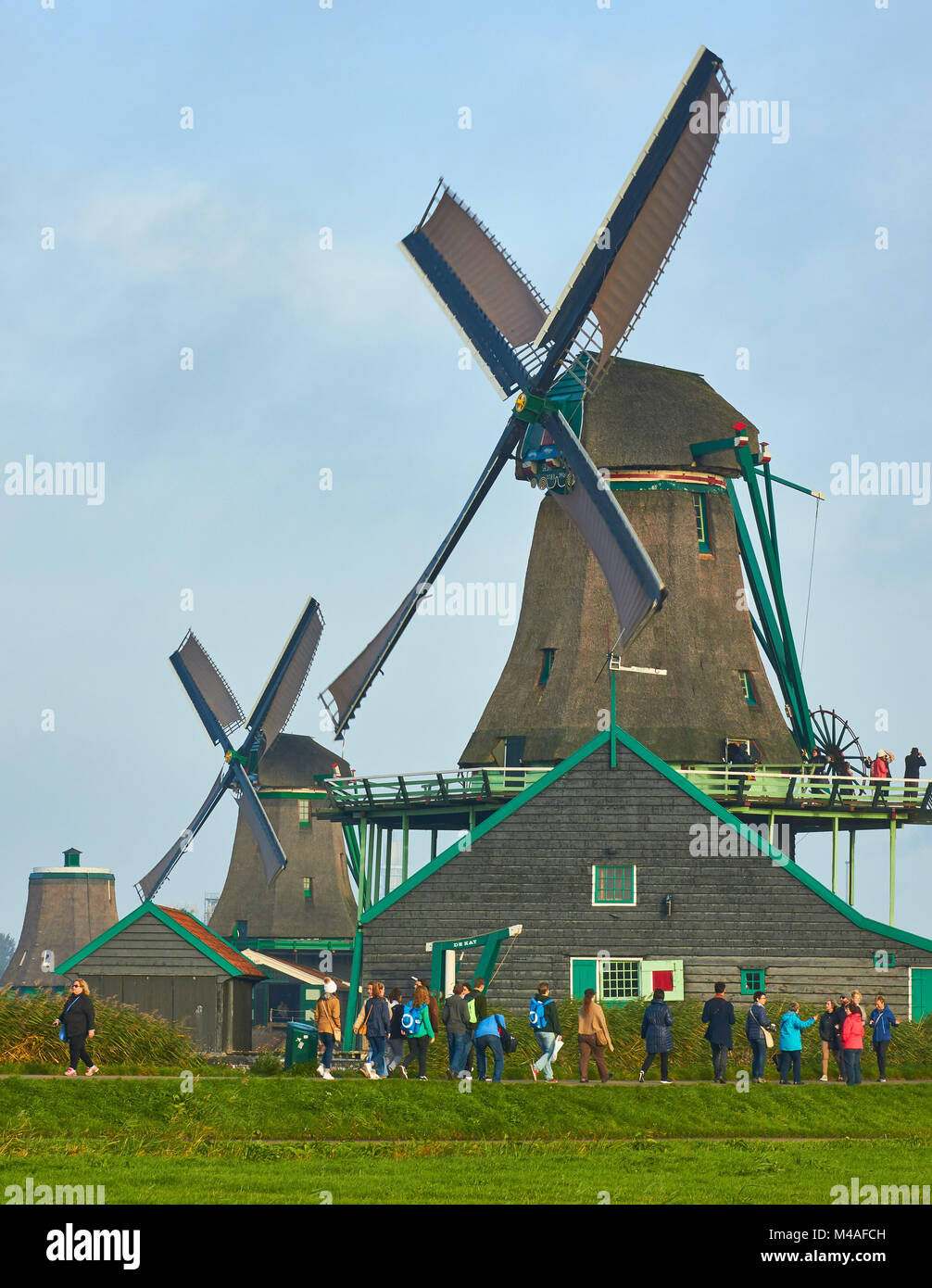 Zaanse Schans, una aldea cerca de Zaandijk en el municipio de Zaanstad, Holanda Septentrional, Países Bajos. Foto de stock