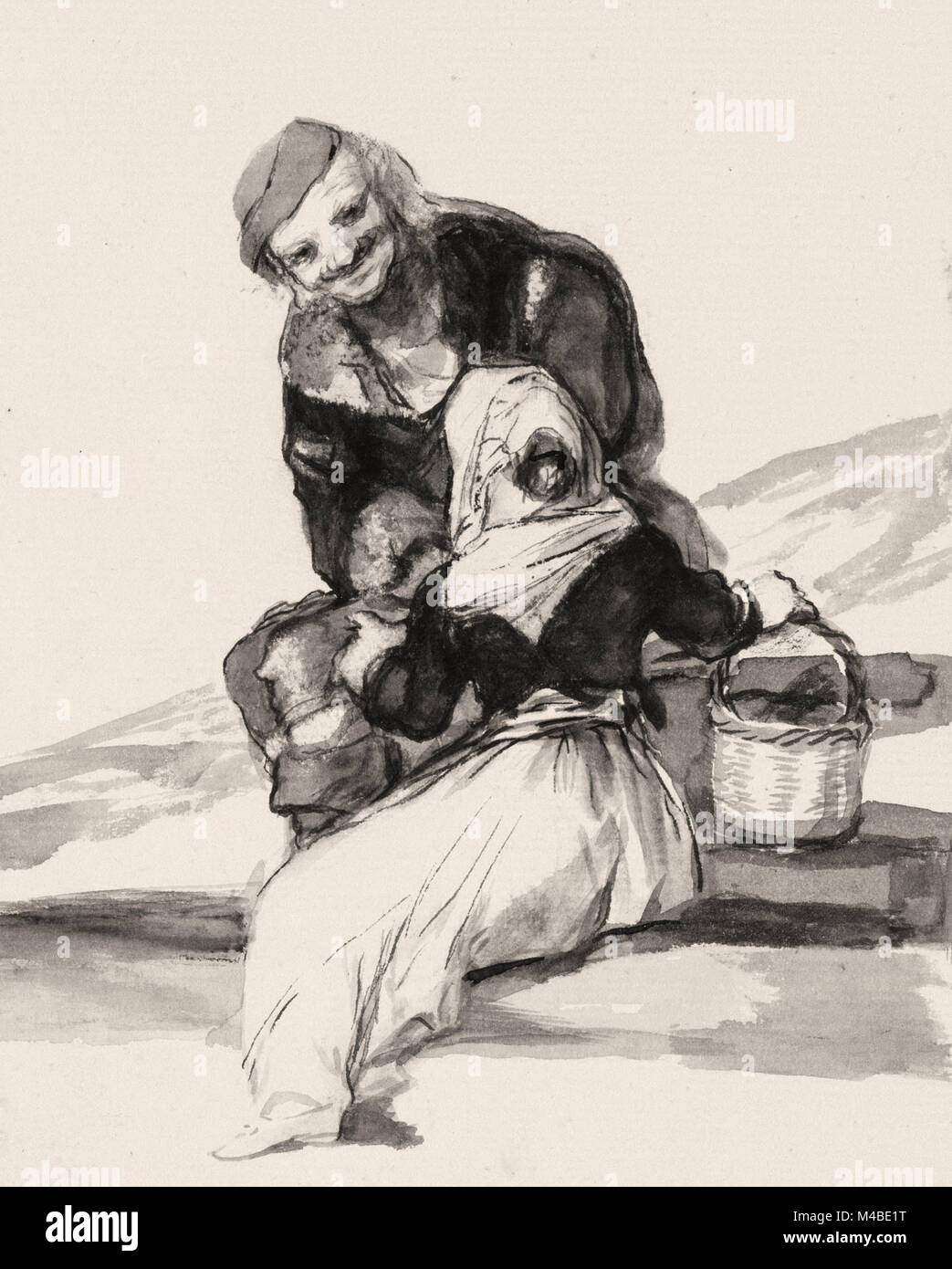 Francisco José de Goya - Cuidado de los Consejos - corte Foto de stock
