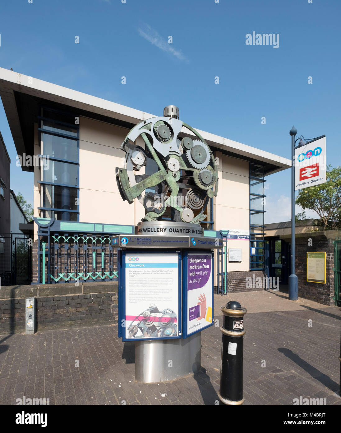 El Barrio de Joyería estación de tranvía y tren, Birmingham, Inglaterra Foto de stock