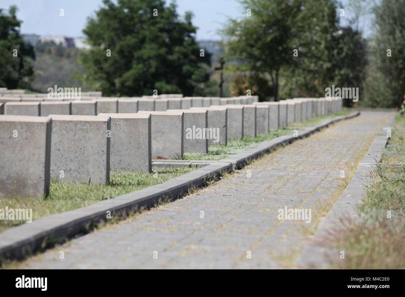 Un número infinito de lápidas monumento al Soldado Desconocido Foto de stock