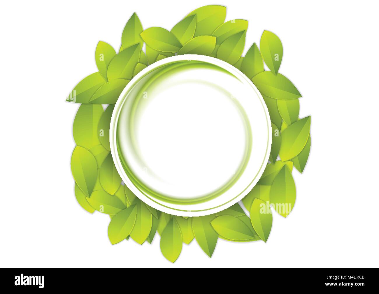Verano verde deja de diseño de movimiento abstracto con un círculo. Animación de vídeo HD de 1920x1080. Ilustración del Vector