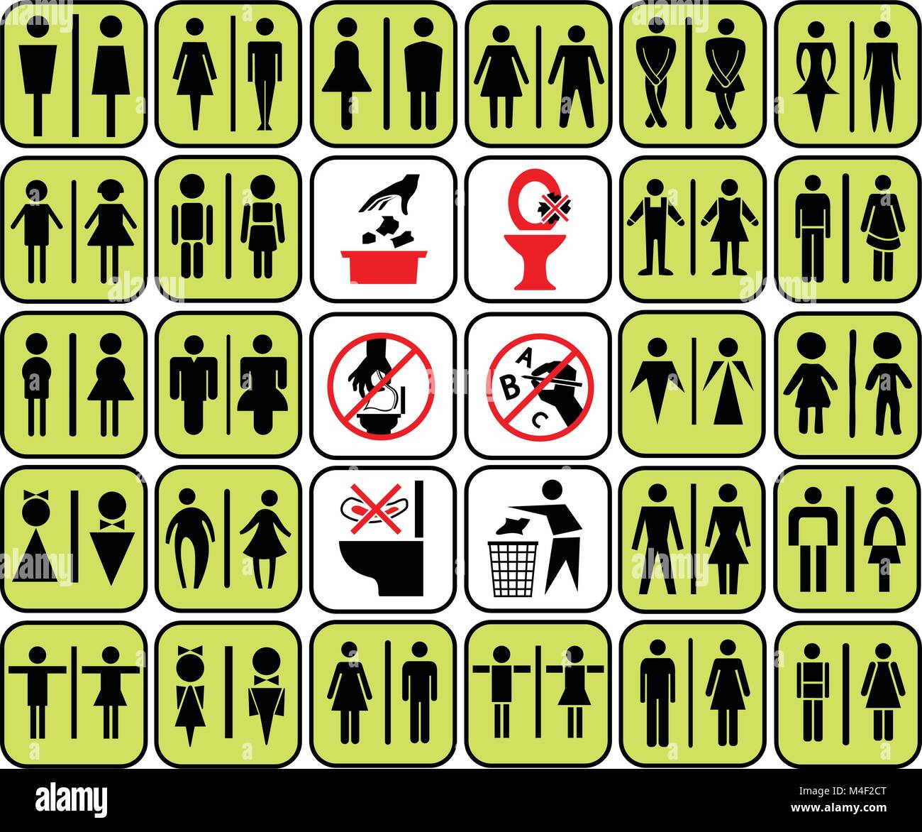 Estilo Moderno De Coloridos Wc Firmar Con El Bebe Hombres Mujeres Mujeres Embarazadas Ancianos Discapacitados En Estilo Arte Y Diseno Acceso Uso Aviso En Wc V Imagen Vector De Stock Alamy