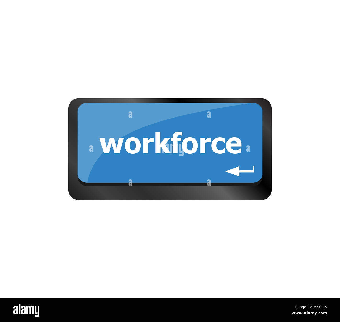 Workforce teclas en el teclado del ordenador - Concepto de negocio Foto de stock