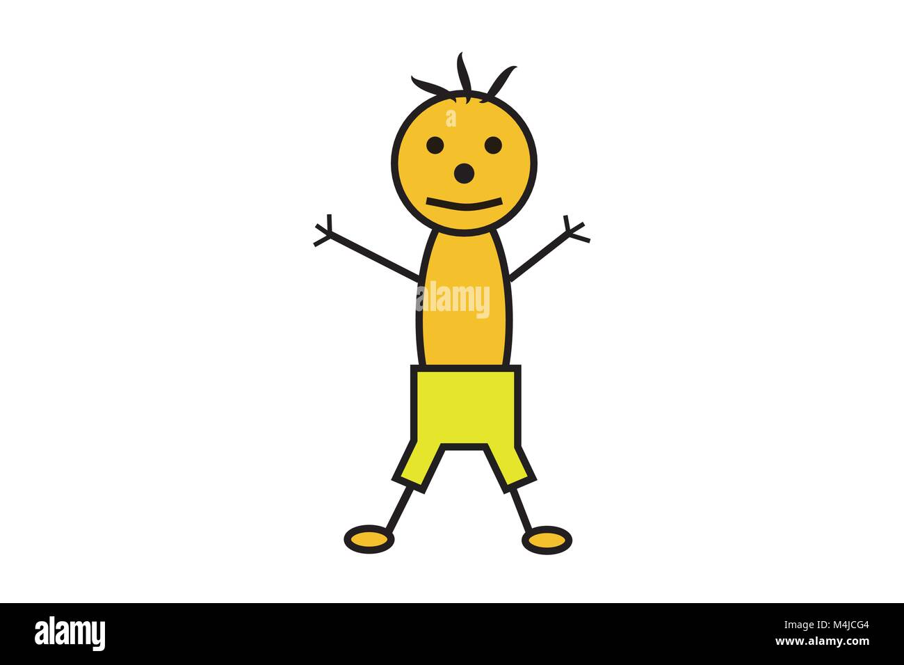 Ilustraci??n de boy, vector de stick man/ little man/ figura masculina