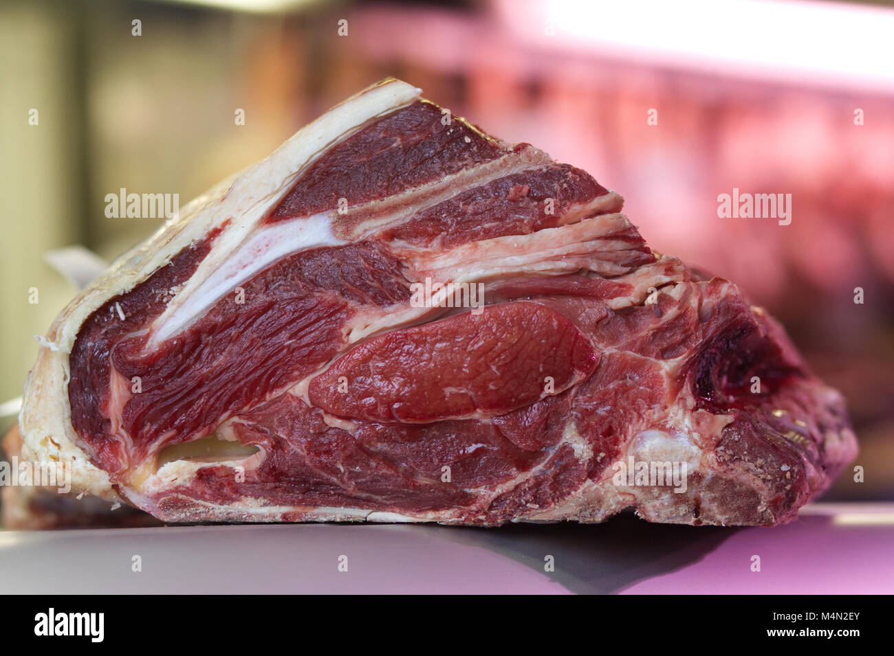 Articulación de materias recién cortado la carne Foto de stock