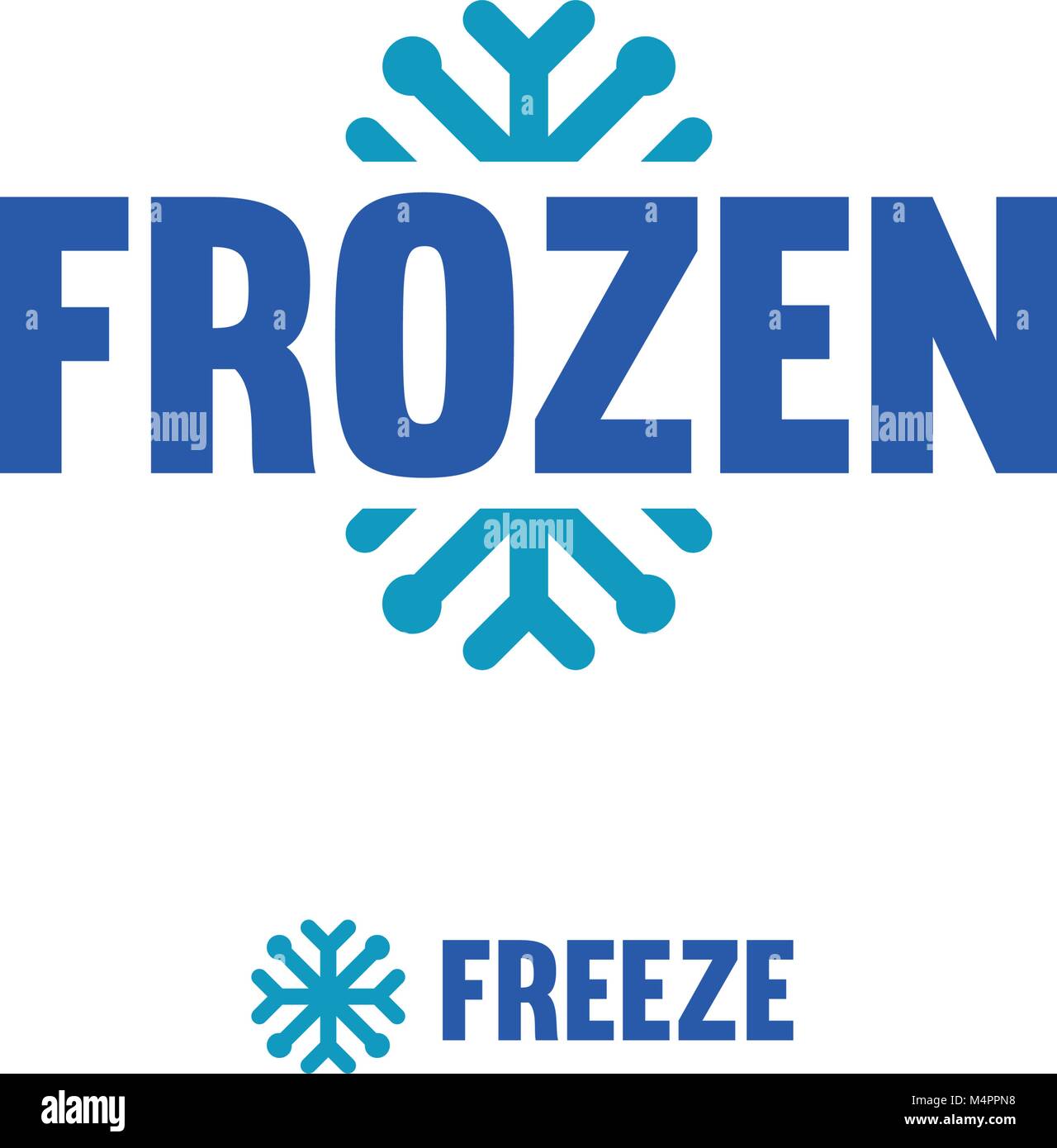 Congelados, congelar el logotipo. Abstract vector logo de copo de nieve  Imagen Vector de stock - Alamy