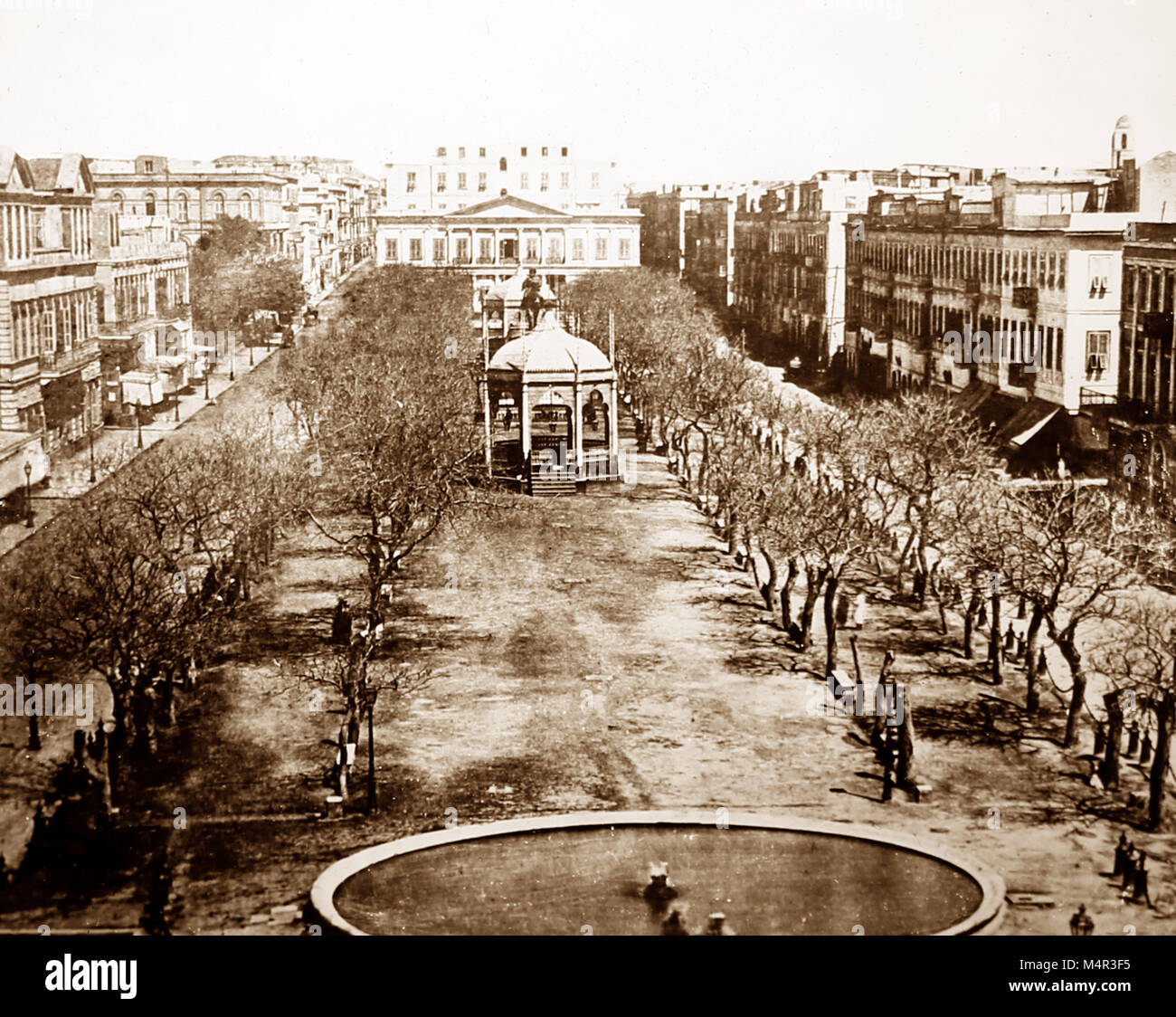 El Grand Square, en Alejandría, Egipto, época victoriana Foto de stock