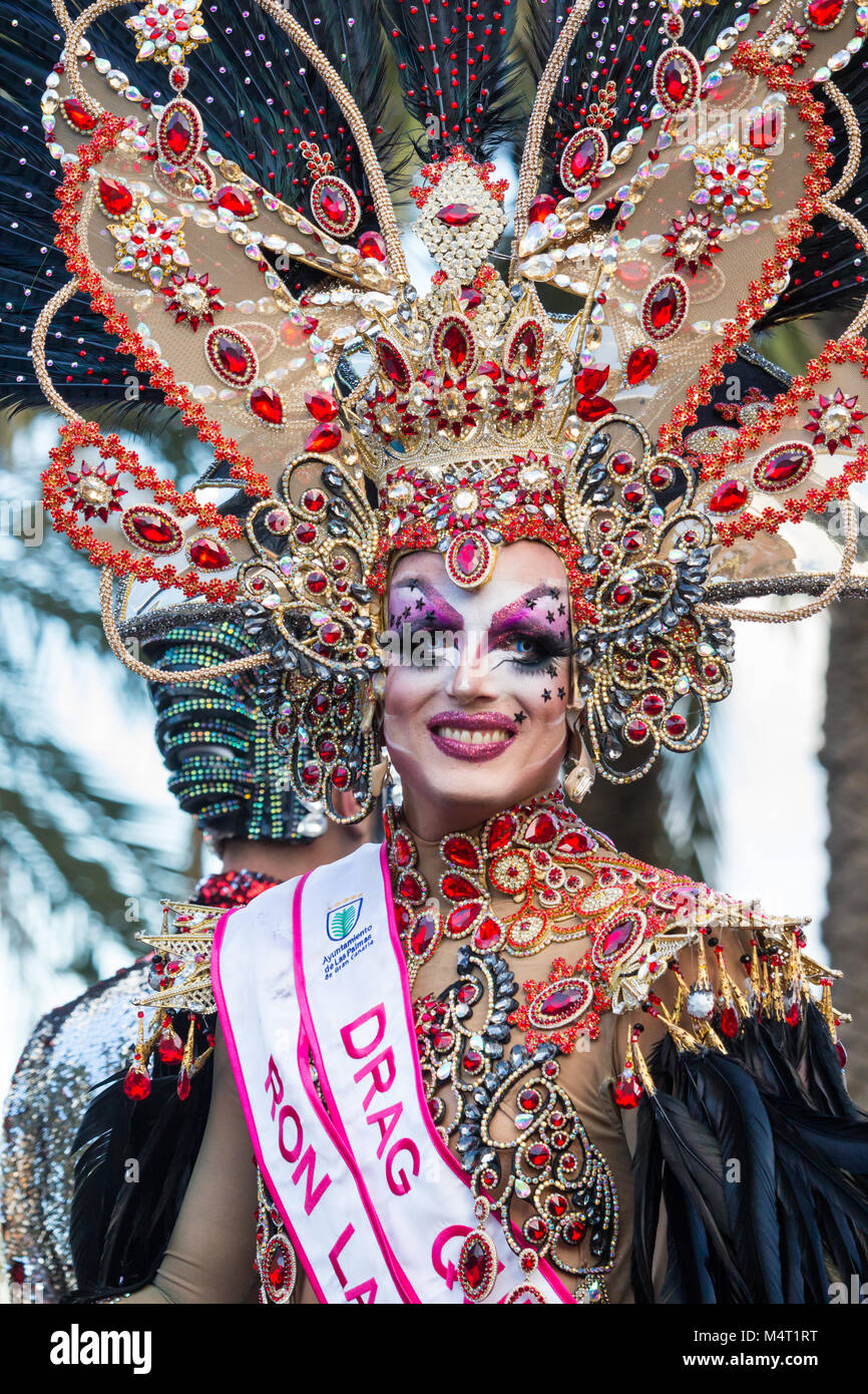 Drag Queen en el carnaval de Las Palmas de Gran Canaria, Islas Canarias,  España Fotografía de stock - Alamy