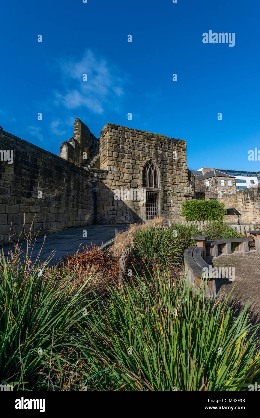 Muralla de la ciudad de Newcastle upon Tyne, Reino Unido Foto de stock