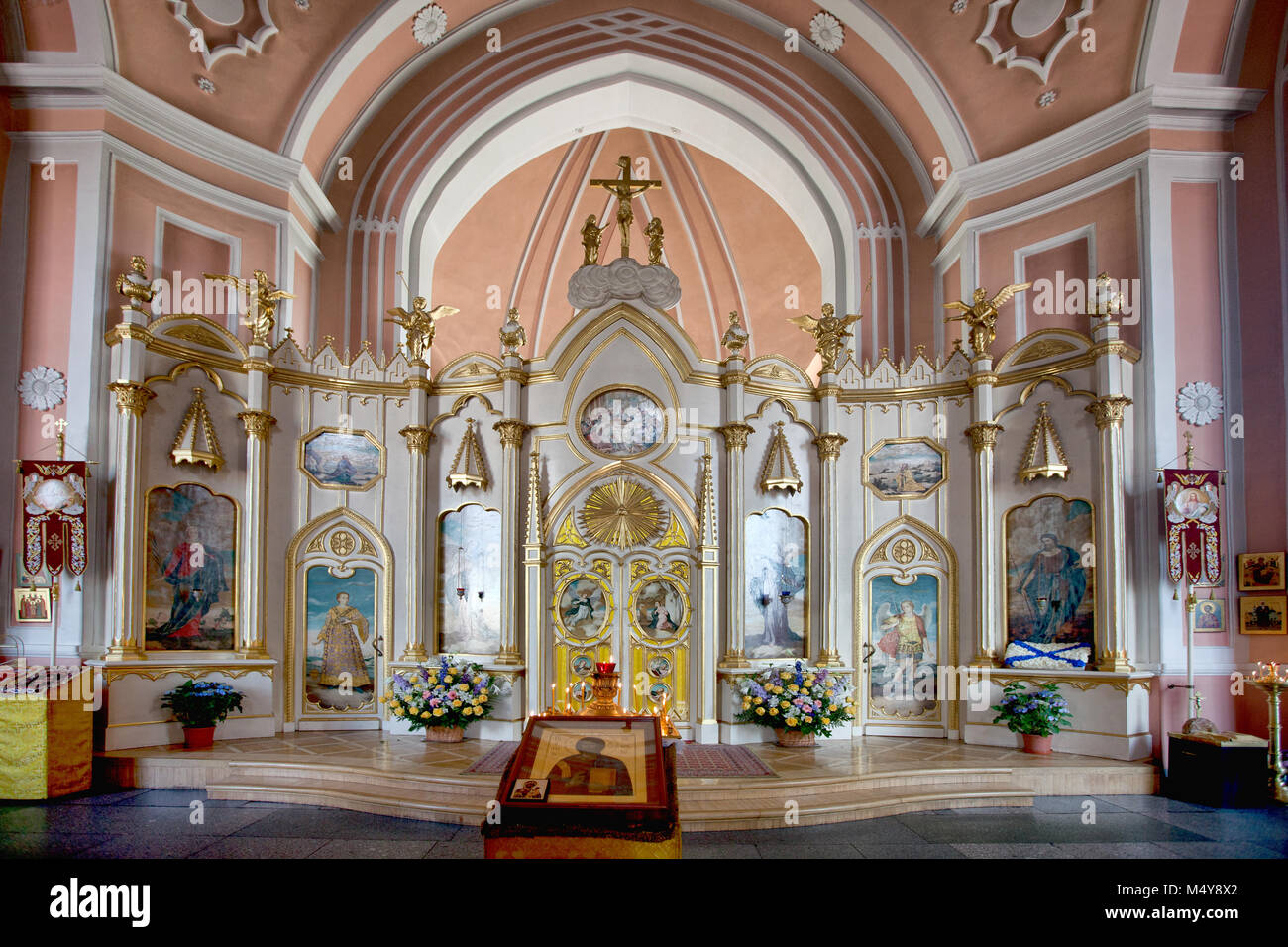 Chesme iglesia de San Juan Bautista. San Petersburgo Foto de stock