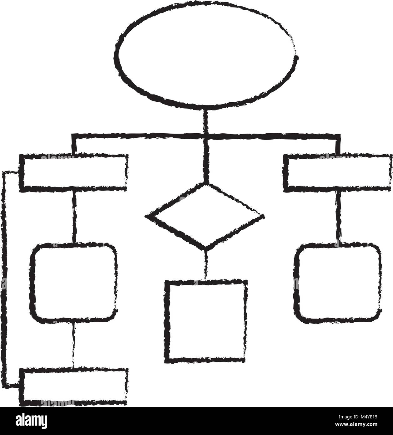 Diagrama de flujo diagrama de conexión vacío Imagen Vector