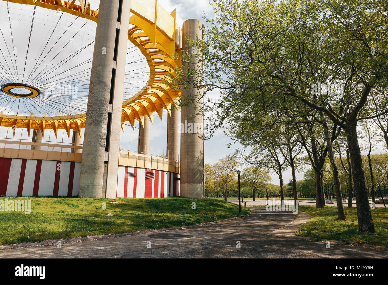 Mundos Pabellón Ferial de Flushing Meadow Corona Park en Queens, Nueva York, EE.UU. Foto de stock