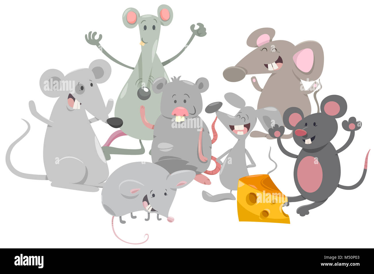 Ratones de dibujos animados personajes de animales Fotografía de stock -  Alamy