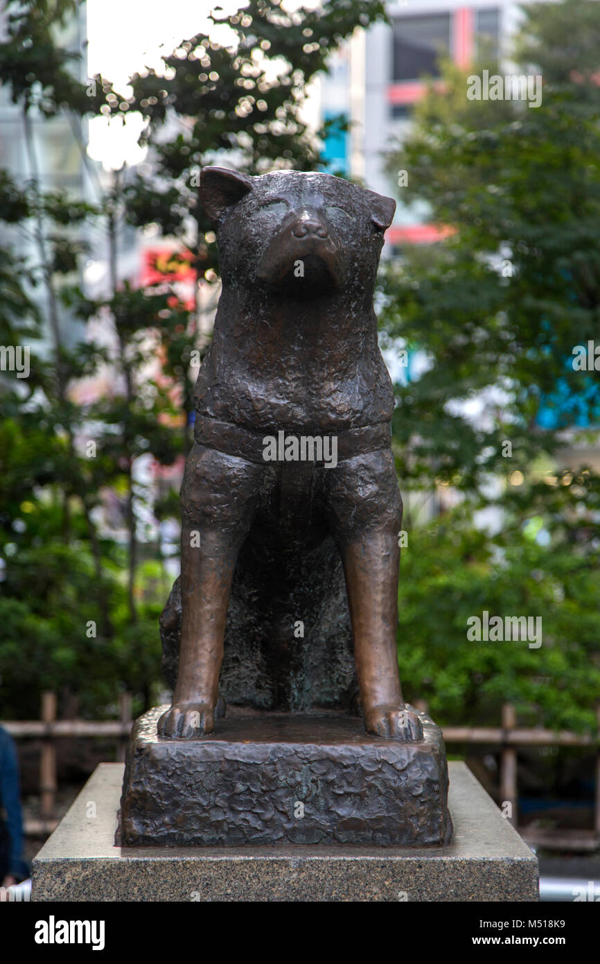 Tokio, Japón El 12 de octubre, 2016 Estatua Memorial Hachiko en