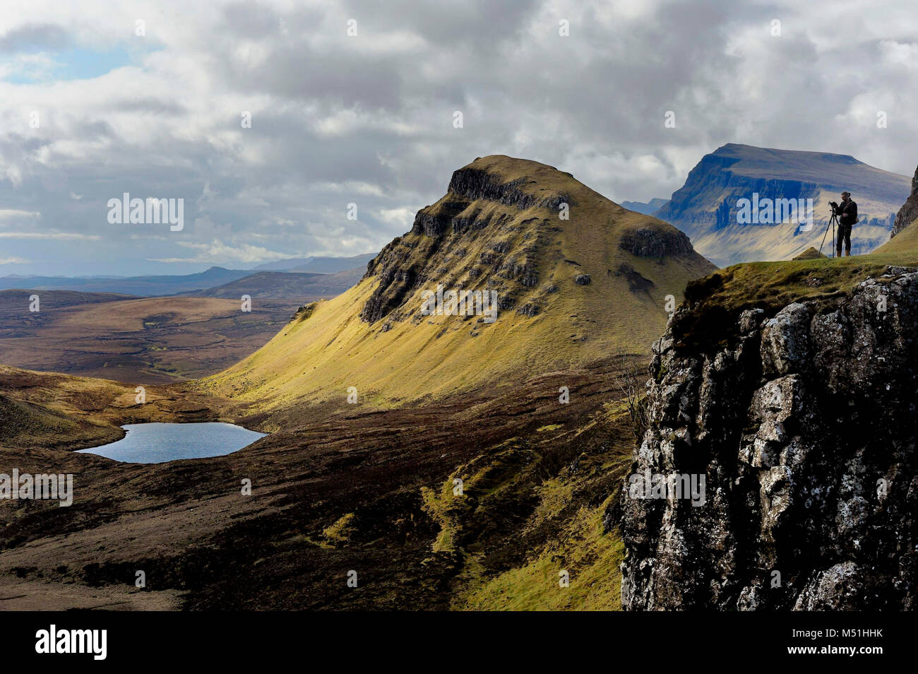 Reino Unido, Escocia, Inner Hebrides archipiélago: la Isla de Skye. Quiraing, un landslip en la cumbre más septentrional de la península de Trotternish Foto de stock
