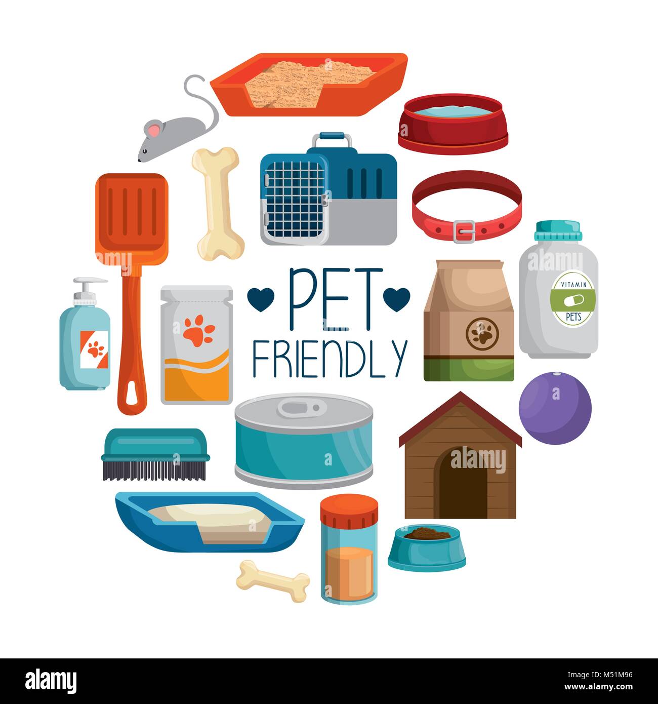Pet Shop productos establecer iconos Imagen Vector de stock - Alamy