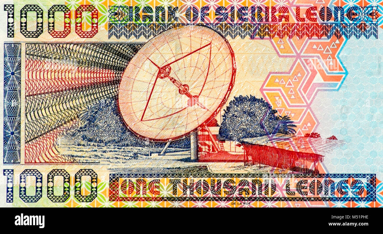 Sierra Leona 1000 Leona Bank Note Foto de stock
