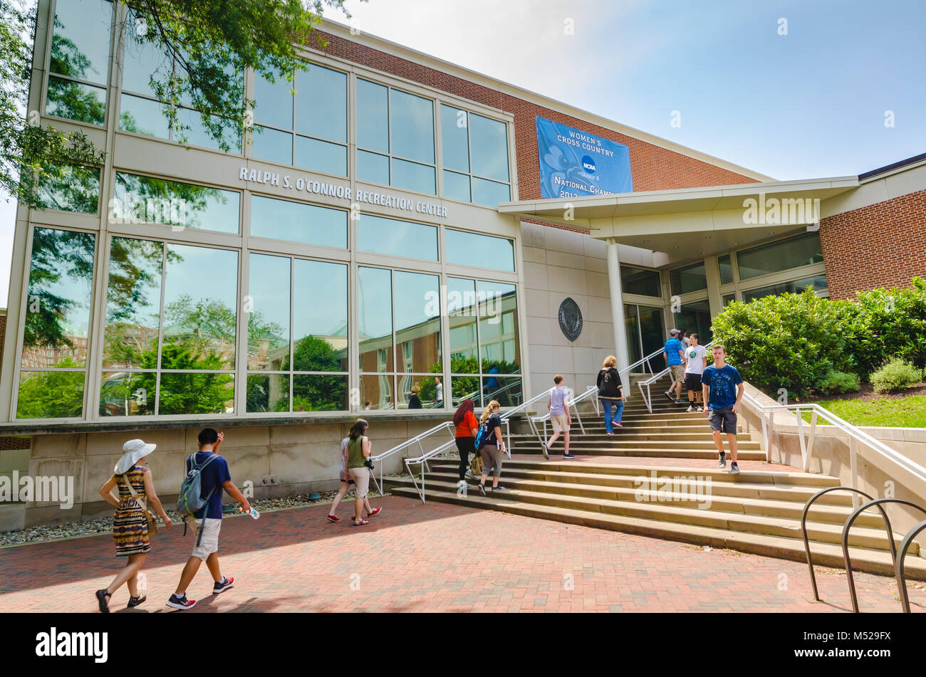 Centro Estudiantil de la Universidad Johns Hopkins en Baltimore, Maryland. Foto de stock