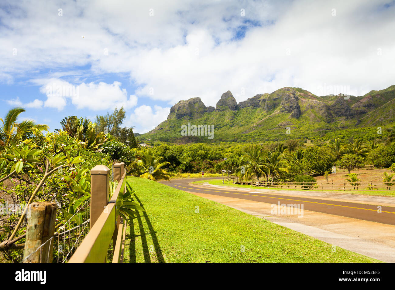 Hawaii kawaii kalalea montaña dentro de la isla de king kong Foto de stock