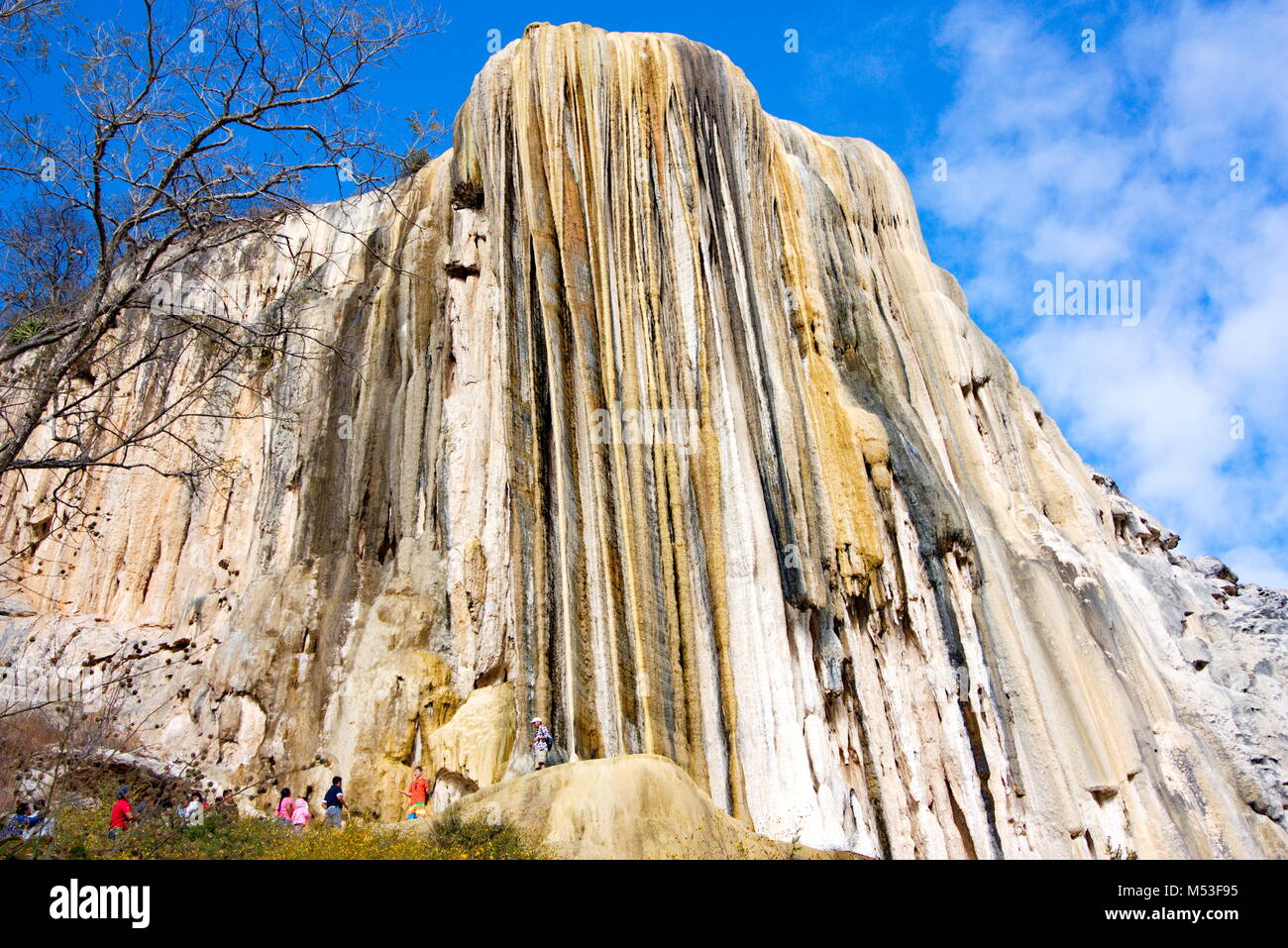 Hierve el Agua, cascadas petrificadas, maravilla de la naturaleza de México Foto de stock