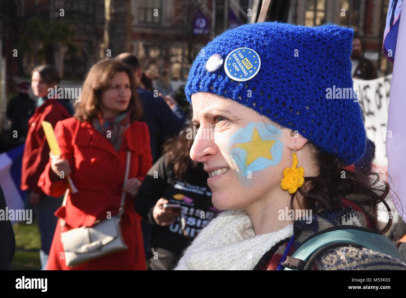 Un día sin nosotros,mitin celebrado en apoyo de los derechos del migrante y para celebrar la contribución de los migrantes a la sociedad británica,Parliament Square, Londres Foto de stock