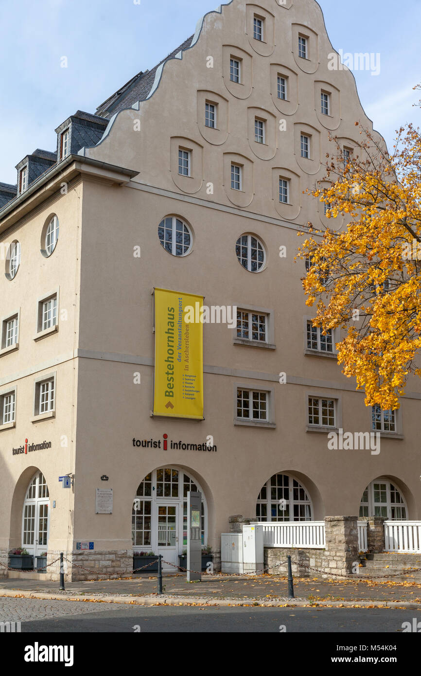 Goldener Oktober en Aschersleben Bestehornhaus Foto de stock
