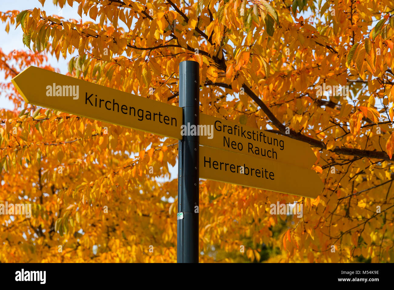 Goldener Oktober en Aschersleben Foto de stock