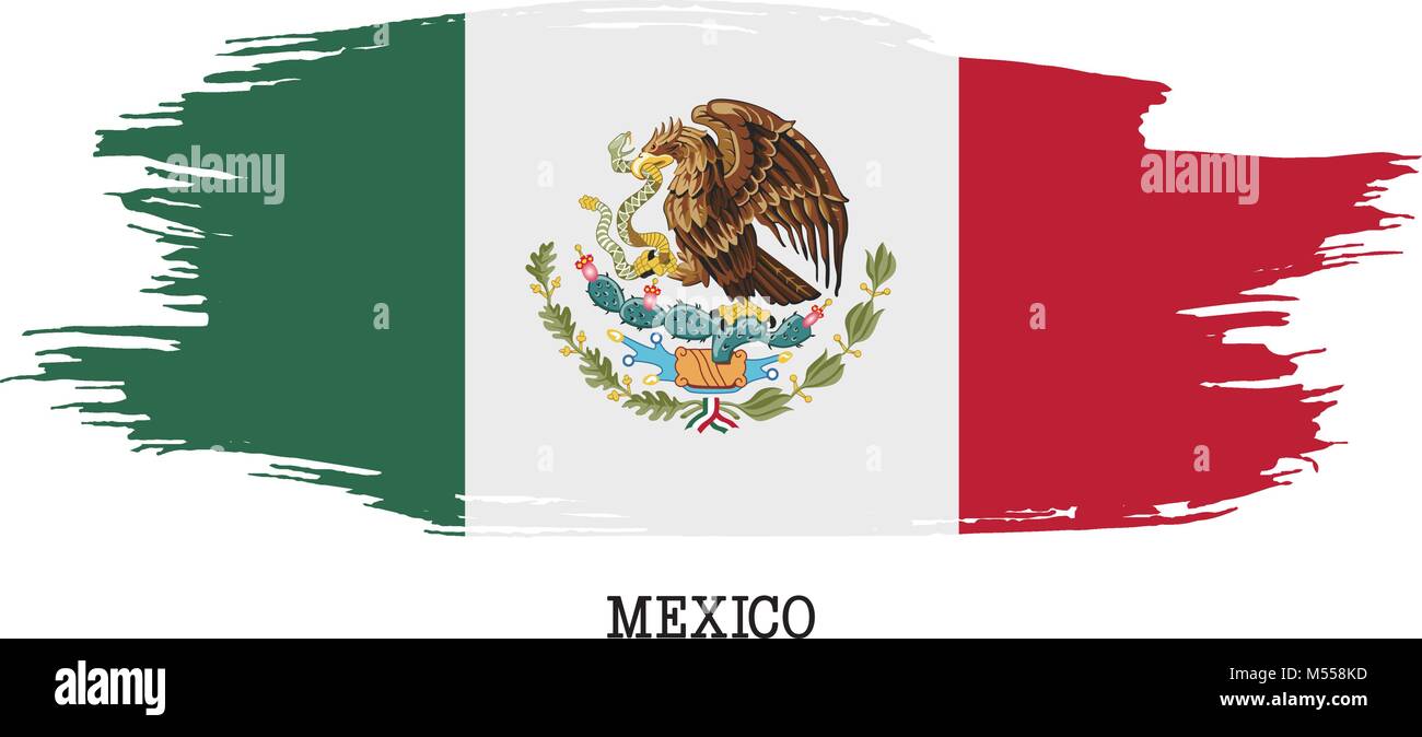 La Bandera De Mexico Vector Grunge Trazo De Pintura Imagen Vector De Stock Alamy
