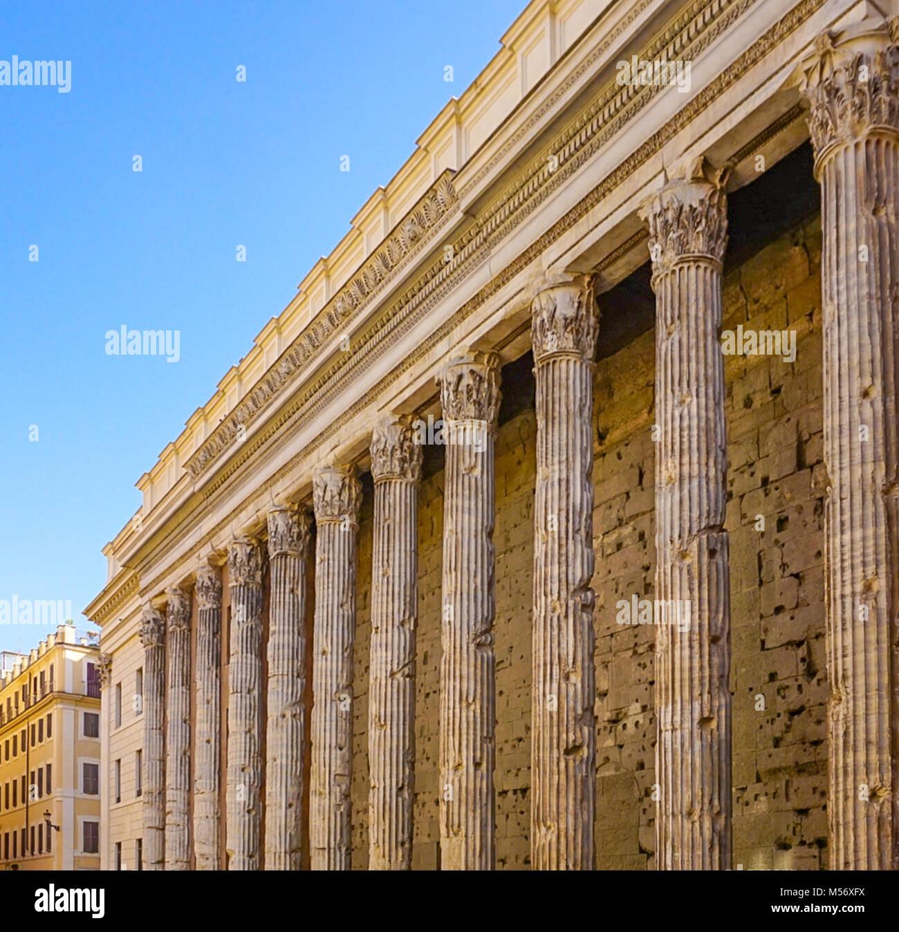 El exterior del Panteón en Roma, Italia Foto de stock