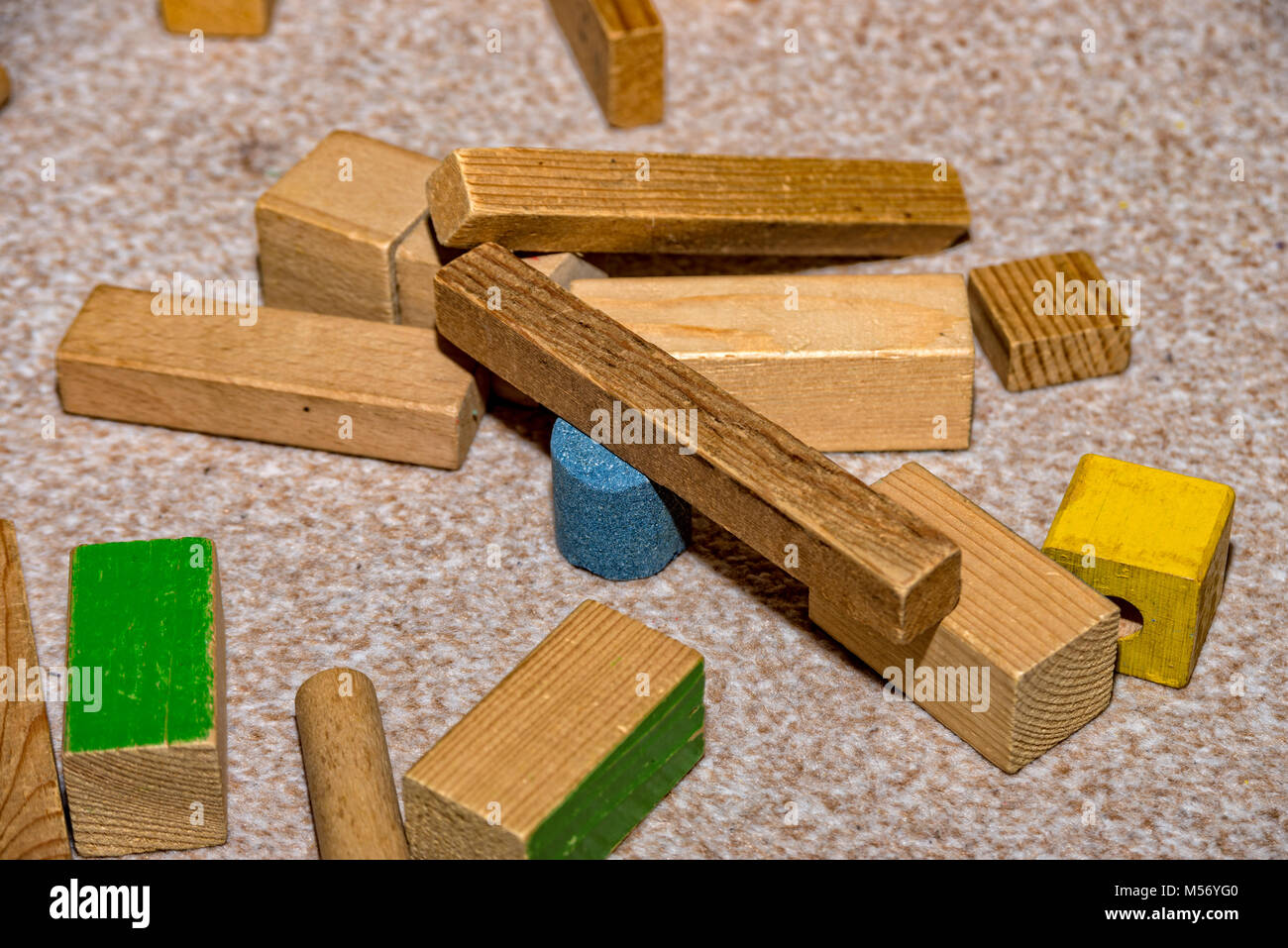 bloques construccion madera niños